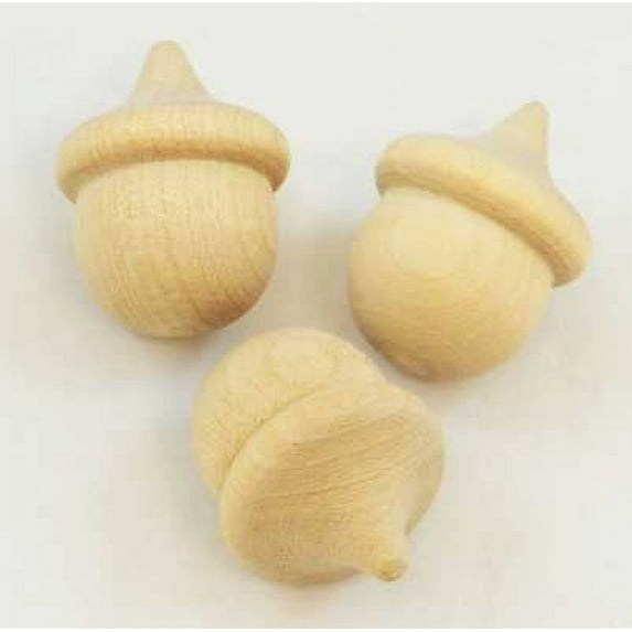 Package Of 50, Wooden Acorn 1.375 " X 1.375 " Great For Art & Craft Project