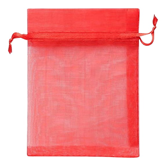 Package Organza Jewelry Bags with Drawstring, Little Mesh Gift Pouches Mini Candy Bags for Small Presents Jewelry Earrings, Party Wedding Gift Bags, 1Pc, Multicolor, 7 Sizes(Red3,7.8x5.9")