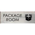 thumbnail image 1 of Package Room Sign (BRUS Silver, Aluminum, Size 3X8) (ref-2201), 1 of 4