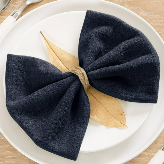 Package Washable Cotton and Linen Napkins in 16 X 16 Inches Style Napkins Suitable for Wedding Parties Bridal Showers Birthdays Table Decorations, Table Cloth