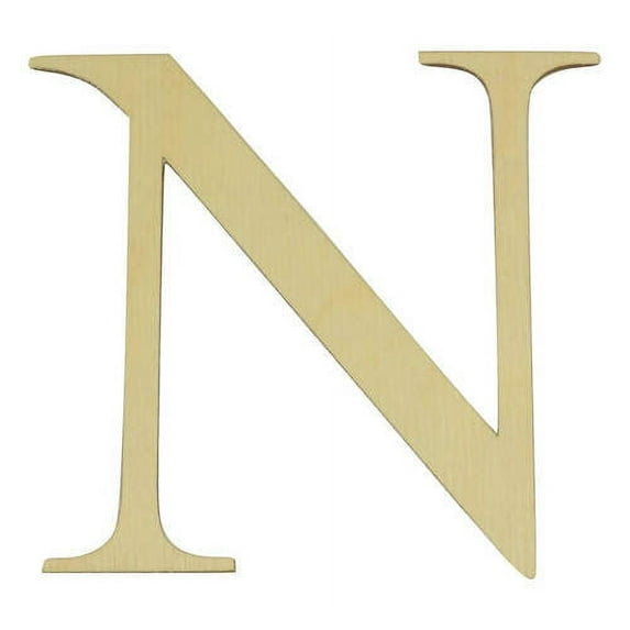 Package of 1, 12 Inch X 1" Baltic Birch Nu Greek Letter For Art & Craft Project, Made in USA