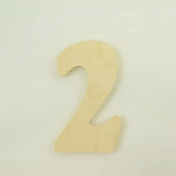 Package of 1, 18 Inch X 3/4" Baltic Birch "2" Plywood Numbers In The Goudy Heavy Font | Thick For Art & Craft Project, Made in USA