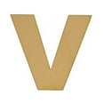thumbnail image 1 of Package of 1, 5 Inch X 1/8 Inch "V" Wood Letters In The Arial Font For Art & Craft Project, Made in USA, 1 of 1