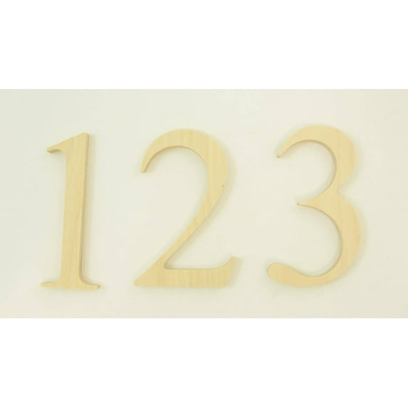 Package of 1, 6 Inch X 3/4" Baltic Birch "0 (Zero)" Plywood Numbers In The Times New Roman Font | Thick For Art & Craft Project, Made in USA
