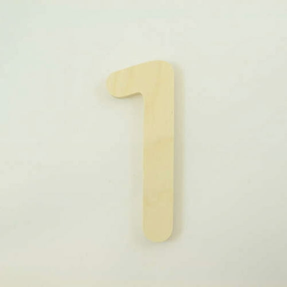 Package of 1, 8 Inch X 1/2" Baltic Birch "1" Plywood Numbers In The Gotham Rounded Font | Thick For Art & Craft Project, Made in USA