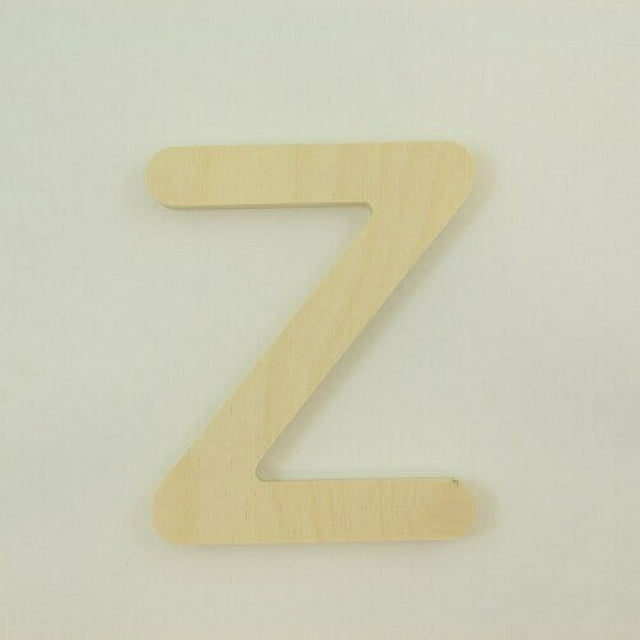 Package of 1, 8 Inch X 1" Baltic Birch "Z" Wood Letters In The Gotham Rounded Font | Thick | Upper Case For Art & Craft Project, Made in USA