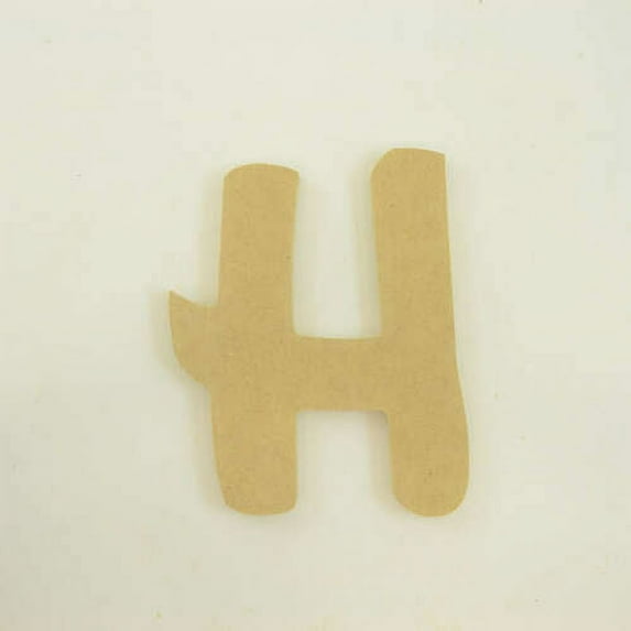 Package of 1, "H" 14 Inch X 1/2" MDF Letters In The Waltograph Font | Thick For Art & Craft Project, Made in USA