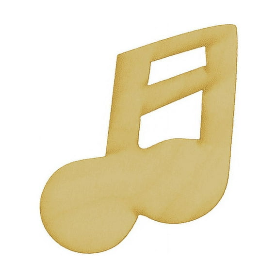 Package of 1, Jumbo 15" x 18" x 0.125" Baltic Birch Plywood Eighth Note Musical Wood Cutout for Art and Craft Project, Made in USA