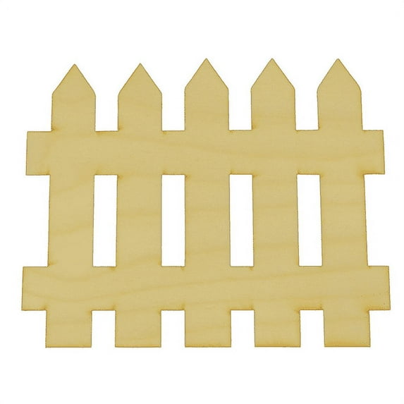 Package of 1, Jumbo 18" x 14.5" x 0.25" Baltic Birch Plywood Fence Wood Cutout for Art and Craft Project, Made in USA