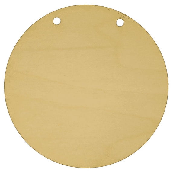 Package of 1, Jumbo 18" x 18" x 0.125" Baltic Birch Plywood Circular Name Tag Wood Cutout for Art and Craft Project, Made in USA