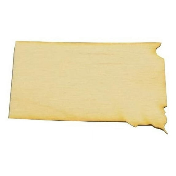 Package of 1, Large 23.5" x 14.25" x 0.75" Baltic Birch Plywood South Dakota State Wood Cutout for Art and Craft Project, Made in USA
