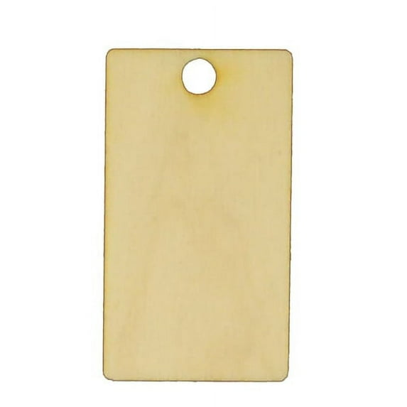 Package of 1, Medium 4. 5" X 8" 1/8" Baltic Birch Plywood Dog Tag Wood Cutout For Art & Craft Project, Made in USA