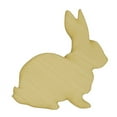 thumbnail image 1 of Package of 1, Medium 7.5" x 8" x 0.25" Baltic Birch Plywood Rabbit Wood Cutout for Art and Craft Project, Made in USA, 1 of 1