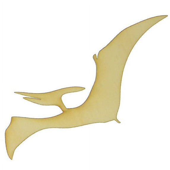 Package of 1, Medium 8" X 5" X 1/8" Baltic Birch Plywood Pterodactyl Wood Cutout | Dinosaur Cutout For Art & Craft Project, Made in USA