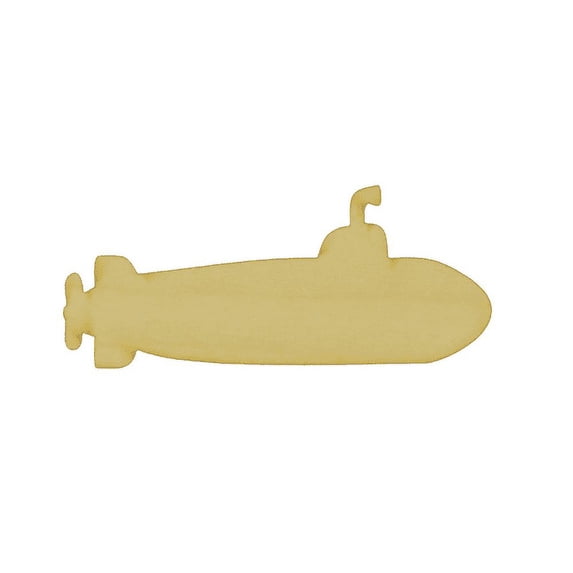 Package of 1, Medium 8" x 3.5" x 0.125" Baltic Birch Plywood Submarine Wood Cutout for Art and Craft Project, Made in USA