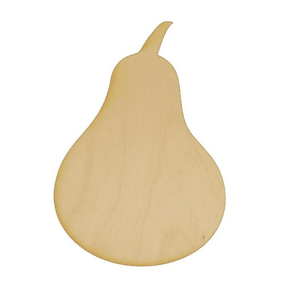Package of 1, Standard 8.5" x 12" x 0.125" Baltic Birch Plywood Pear Shaped Wood Cutout for Art and Craft Project, Made in USA