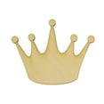 thumbnail image 1 of Package of 10, Small 5" X 4" 1/8" Baltic Birch Plywood Crown Wood Cutout For Princess-Themed Birthday Party, Made in USA, 1 of 1