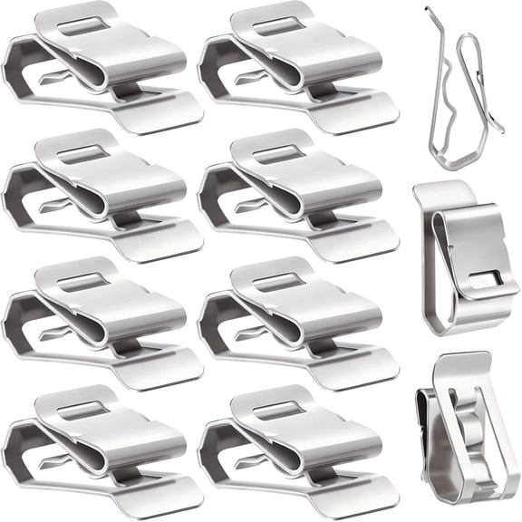 Package of 100 Stainless Steel Cable Clips, for PV Wiring Boat Cable Boat Trailer, 0.2 Inch to 0.3 Inch in Rope Capacity Silver