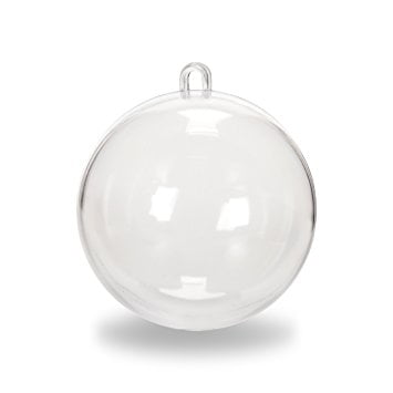 70mm Clear Plastic Fillable Ornament Balls (12 Pack) – LACrafts