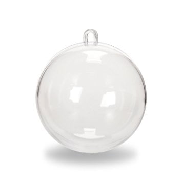  YQ 20 Pcs Clear Plastic Ornament Balls, Clear