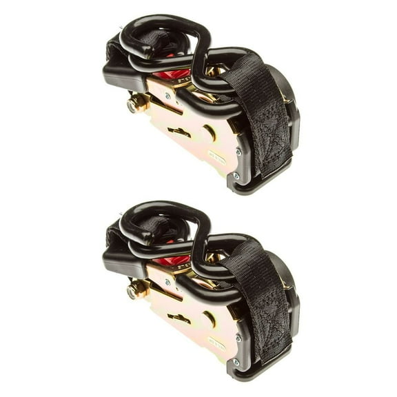 Package of (2) 1in x 6ft. Retractable Ratchet Tie-Down Straps
