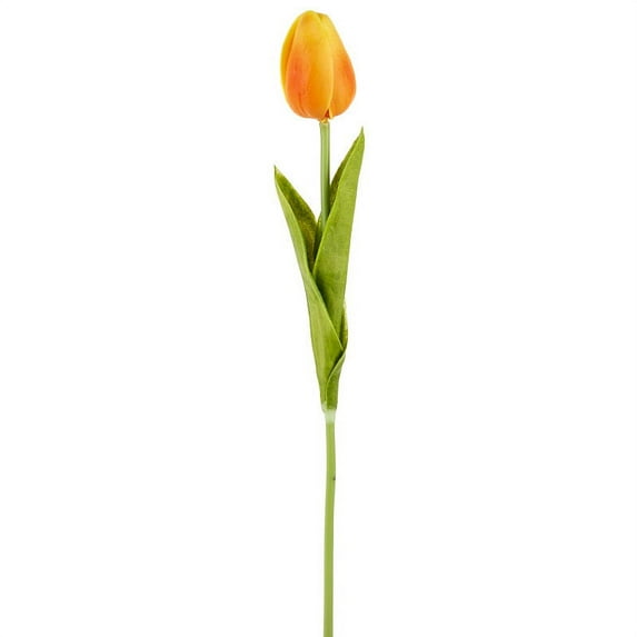 Package of 6 Realistic Orange Tulip Stems