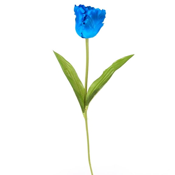 Package of 6 Realistic Spring Faux Blue Parrot Tulip Stems