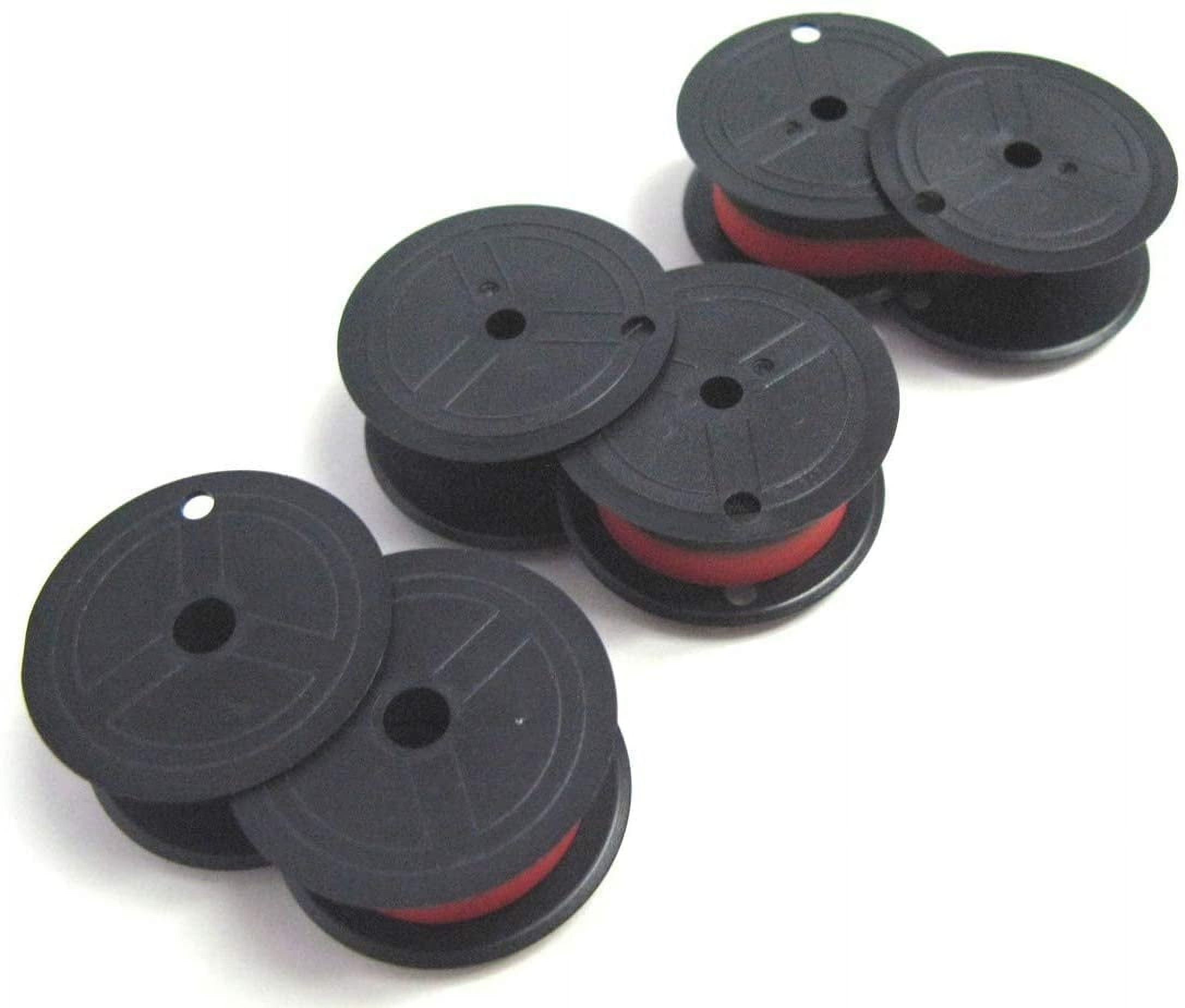 Package of Three Sharp QS2760H Calculator Ribbon, Black and Red