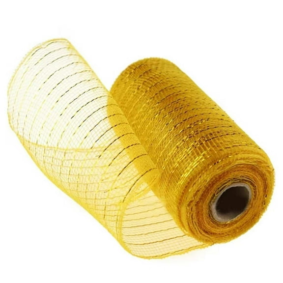 Packaging Net, Floral Gold Mesh Wrap For Bouquets, Wedding Decor, Craft Projects, 6In X 10Yd, Light Gold - Decorative Mesh Roll For Gift Wrapping, Party Arrangements, Floral