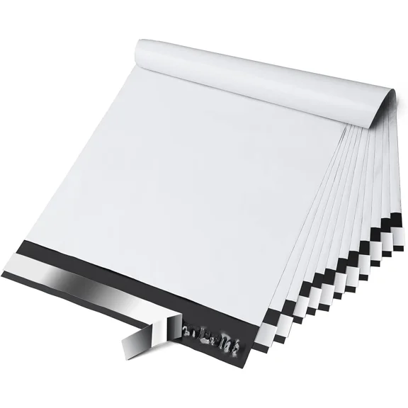 PSBM White Poly Mailers 24" x 24" 2 Mil Strong Self-Adhesive Tamper Proof Bags  200 Pcs for Shipping and Retail Packaging