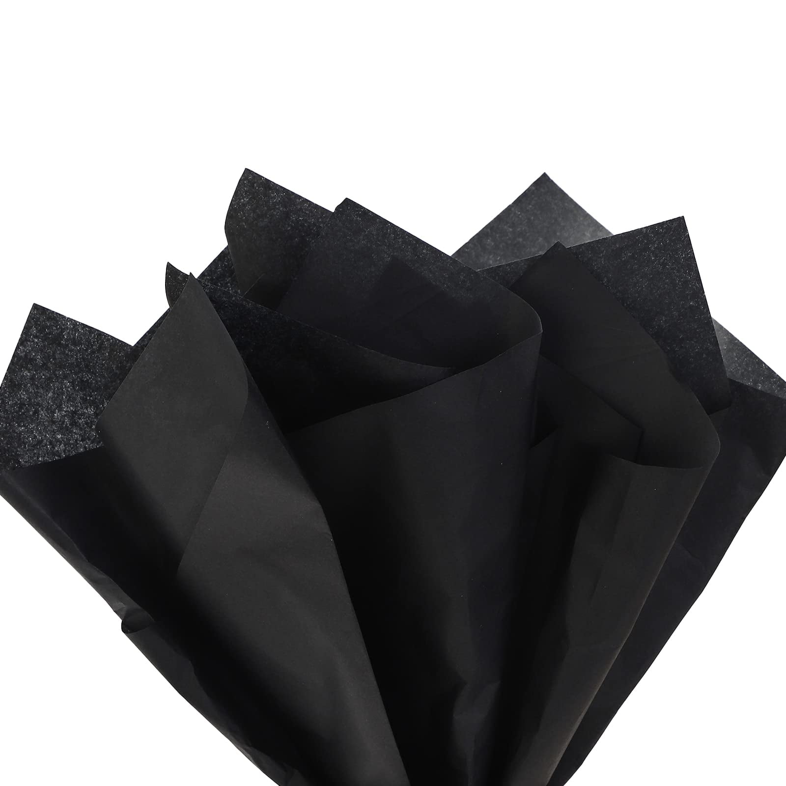 Packanewly Bulk Gift Wrapping STF9 Tissue Paper, 100 Sheets Black, 15 x