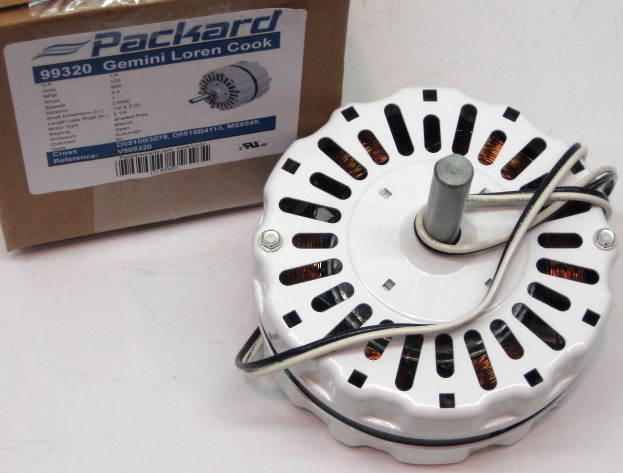Packard Ventilator Motor 99320 for Gemini Loren Cook LL Building  