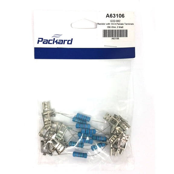 Packard A63106 Capacitor Resistor with Female Terminals 10 Per Package