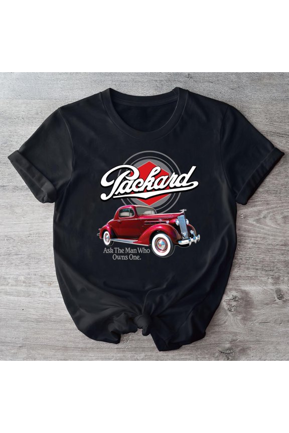 Packard Motor Company Men's Black T-Shirt Size S-5XL-TH30343