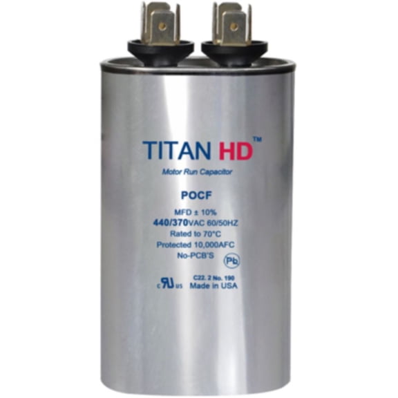 Packard POCF10 TITAN HD Run Capacitor 10 MFD 440/370 Volt Oval