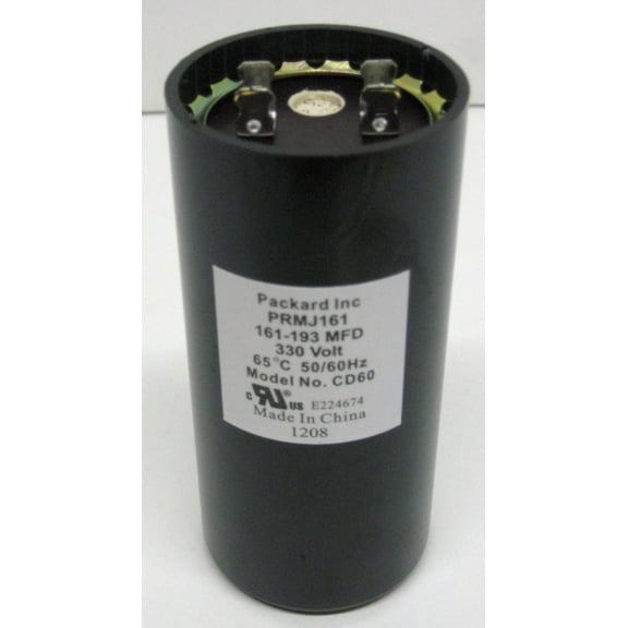 Packard PRMJ161 Motor Start Capacitor. 161-193 MFD UF / 330 VAC