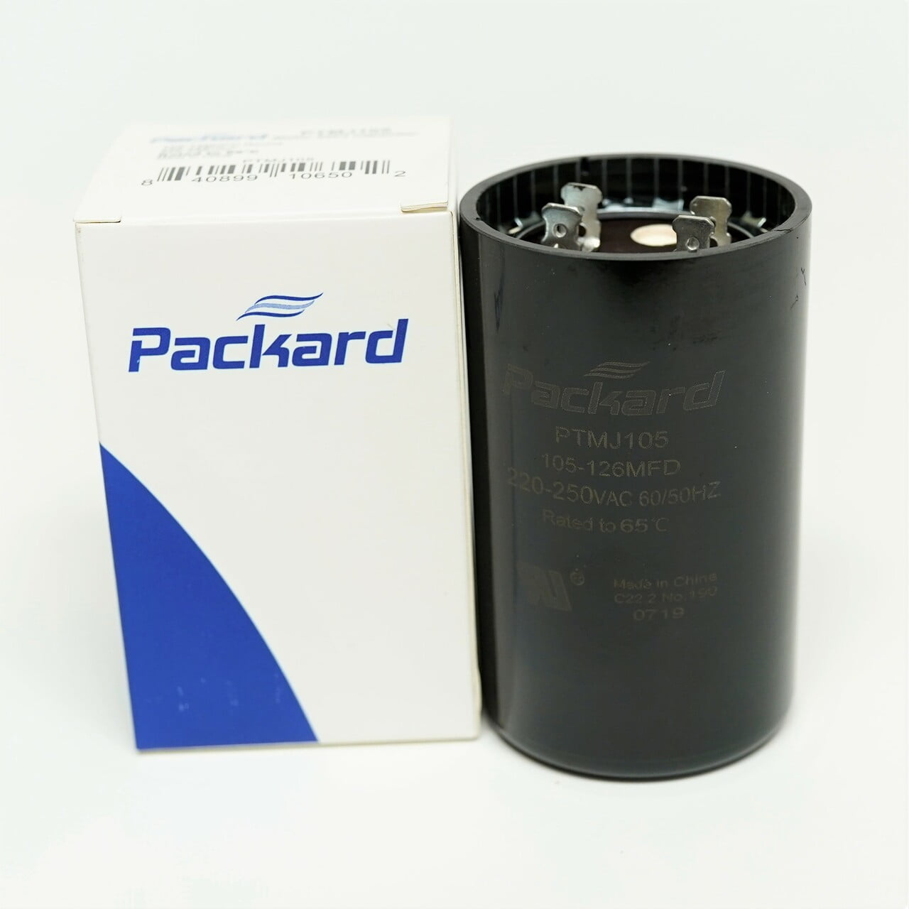 TEMCo Start Capacitor 105-126 Uf 220-250VAC – Round, 50/60Hz, Lot Of 2