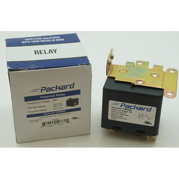 Packard Potential Relay, 395 Voltage, 245-275 pick up, 140 drop off, PR9064