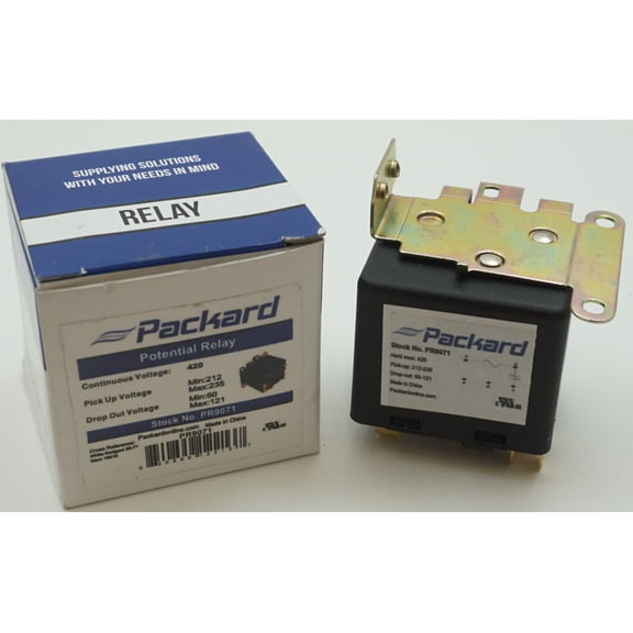 Packard Potential Relay, 420 Voltage, 212-235 pick up, 60-121 drop off, PR9071