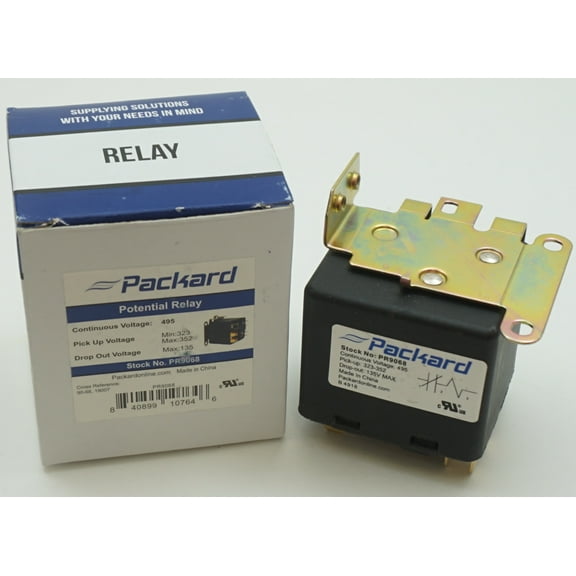Packard Potential Relay, 495 Voltage, 323-352 pick up, 135 drop off, PR9068