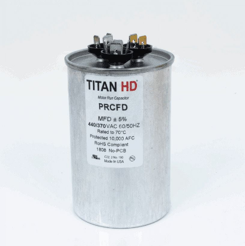 Packard Titan HD 70+5 MFD Round Aluminum Motor Run Capacitor