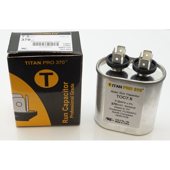Mars 7.5 MFD 370V oval run capacitor