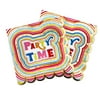 Packed Party 20 Count 'Party Time' Lunch Napkins with Gold Foil Accents