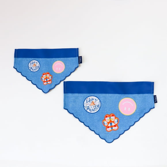 Packed Party Bandana for Dogs, Patches, Extra Small/Small