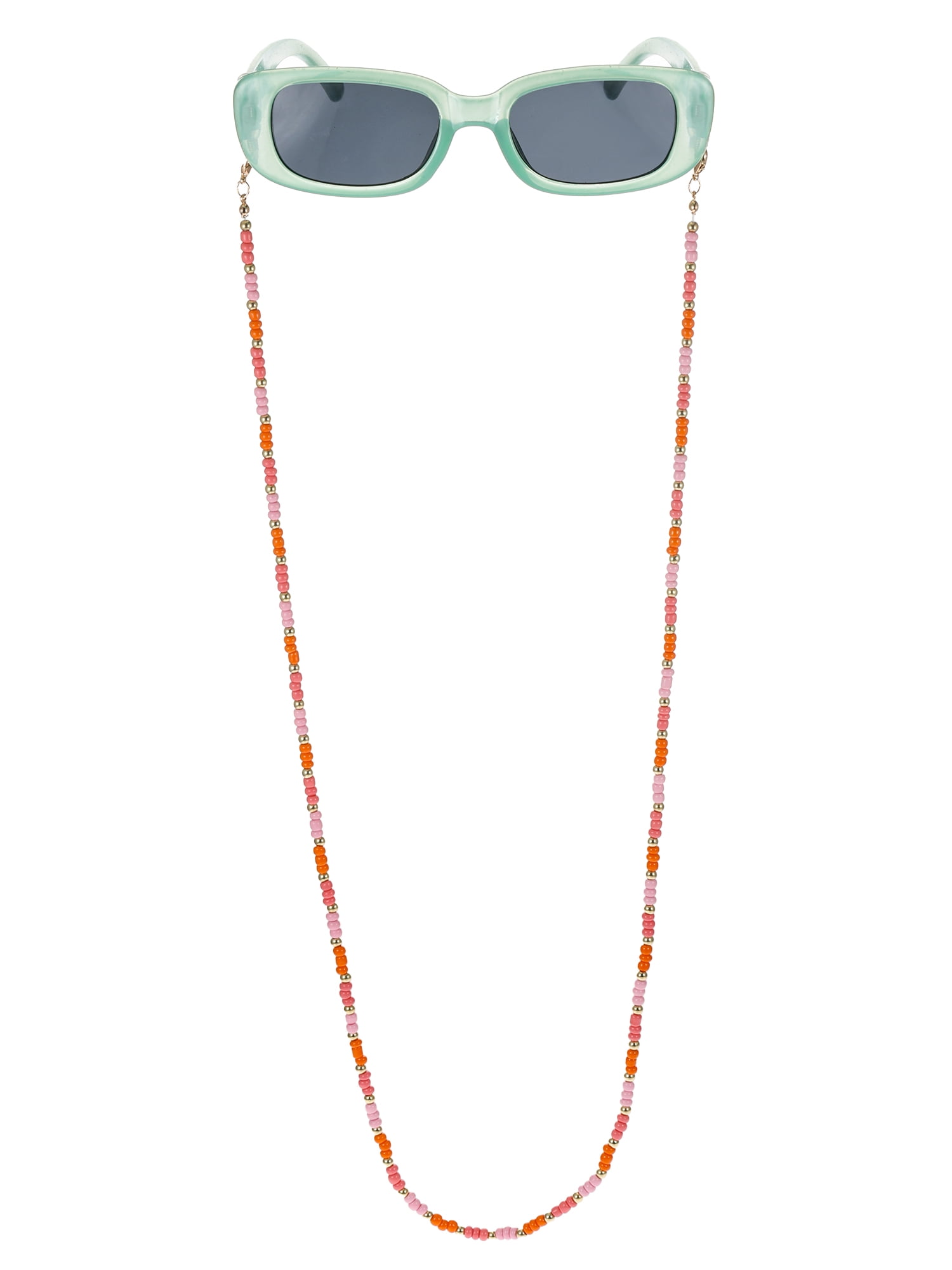 Beaded Fun Sunglasses with Chain, 2 Pieces