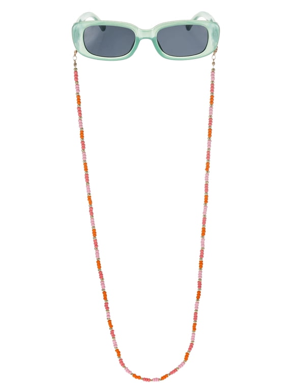 Beaded Fun Sunglasses with Chain, 2 Pieces