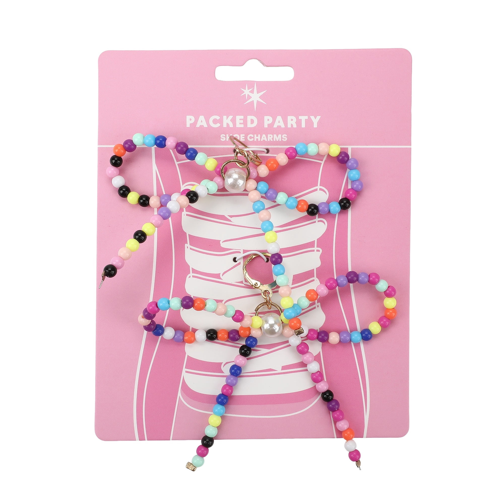 Packed Party Better with a Bow Rainbow Beaded Shoe Bow Charms (2 Piece)