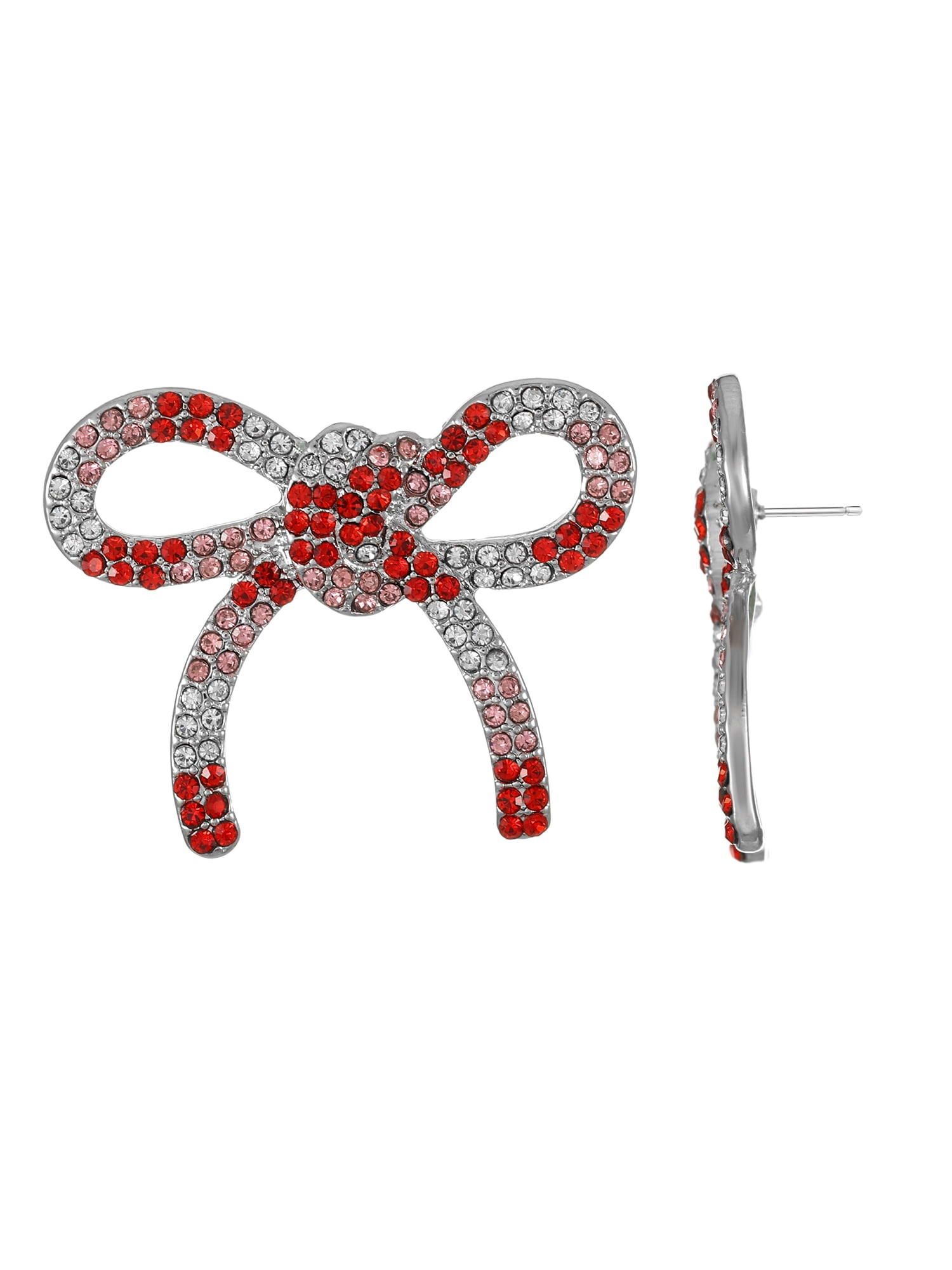 Packed Party Bow Candy Cane Earrings