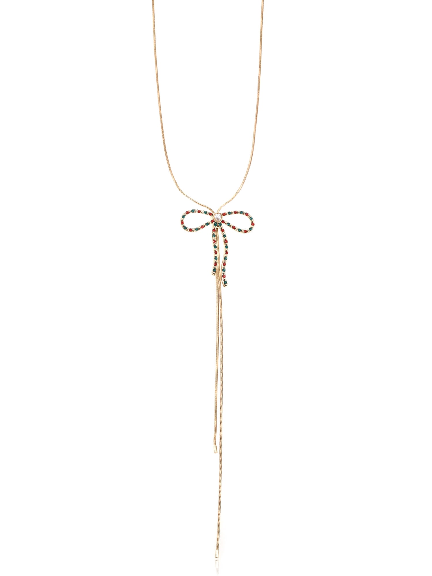 Packed Party Bow Lariat Necklace
