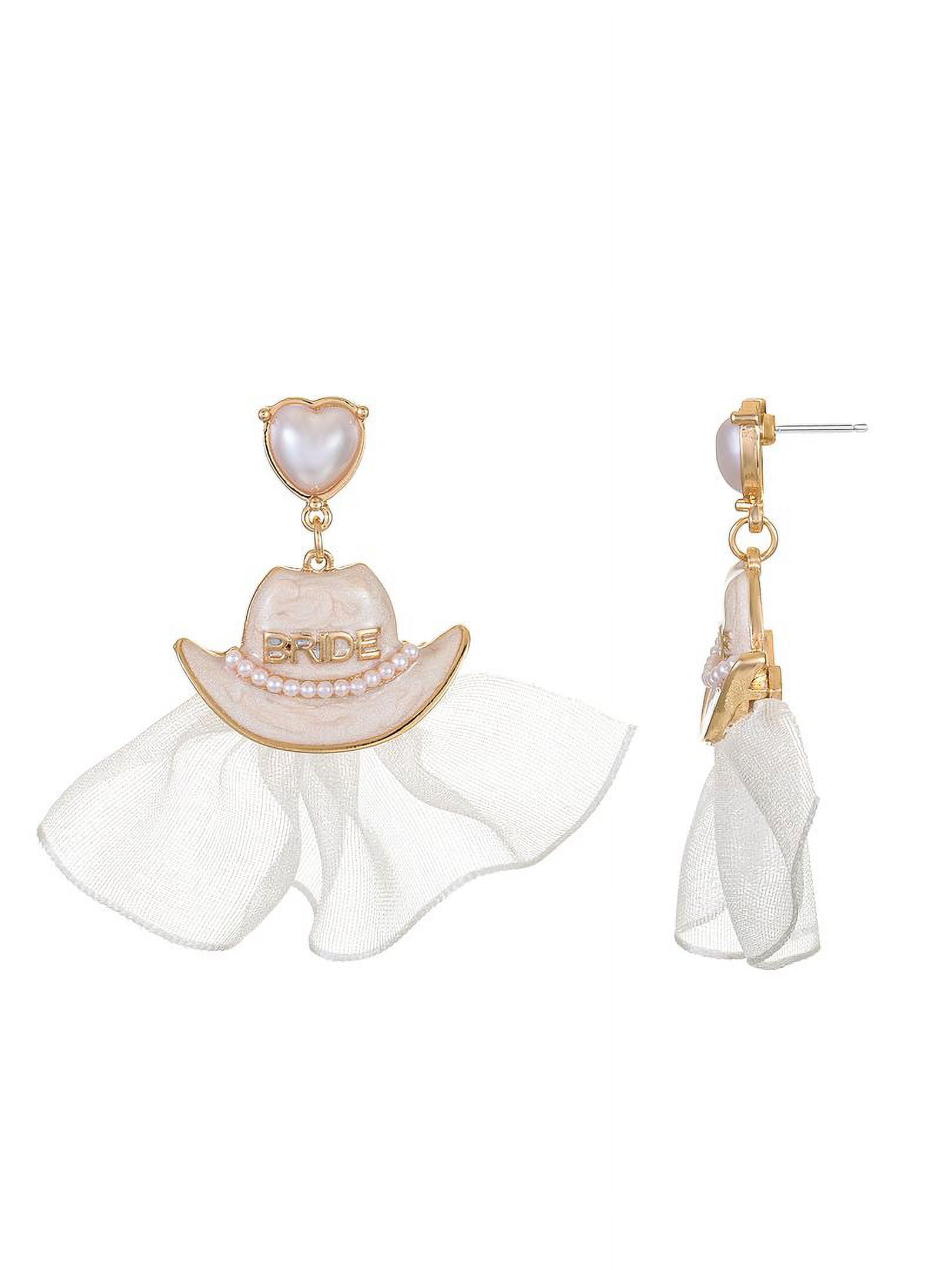 PACKED PARTY Bridal Cowgirl Hat Earring